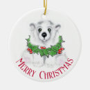 Search for north pole christmas tree decorations Polar bear