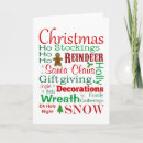 Search for words for a christmas cards Typography