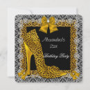 Search for gold high heel shoe invitations Glitter