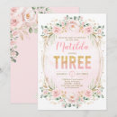 Search for blush pink birthday invitations Pink and gold