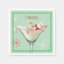Search for funny christmas cocktail napkins Cat