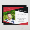 Search for red black graduation invitations Party