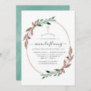 Search for rustic greenery christening invitations Watercolor