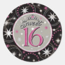 Search for cute sweet 16 stickers Black