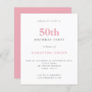 Search for blush pink 50th birthday invitations Modern