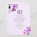 Search for girls 10th birthday invitations Purple