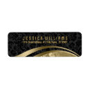 Search for gold damask return address labels Floral