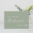 Search for green bridesmaid cards Simple