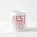 Search for best sister ever mugs Pink