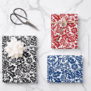 Search for red black and white wrapping paper Damask