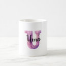 Search for letter u mugs Pink