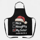 Search for naughty christmas aprons Funny