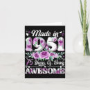 Search for 75th for her birthday cards Floral