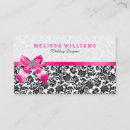 Search for bows business cards Girly