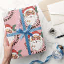 Search for bright wrapping paper Santa claus