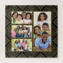 Search for square photo puzzles Black and gold