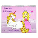 Search for unicorn calendars Princess