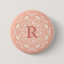 Search for flower monogram badges Pink