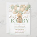 Search for green hot air balloon invitations We can bearly wait