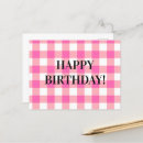 Search for checkered pattern postcards Plaid