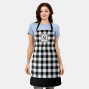 Search for black and white monogram aprons Mother