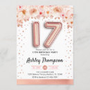 Search for rose gold 17th birthday invitations For her