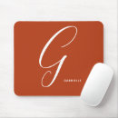 Search for orange mousepads Script typography