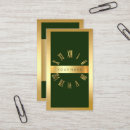 Search for clock business cards Gold