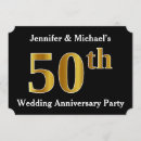 Search for gold 50th wedding anniversary invitations Fifty