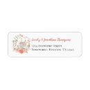 Search for floral elephant return address labels Baby shower