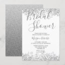 Search for silver glitter bridal shower invitations Party