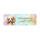 Search for poodles return address labels Cute