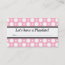 Search for kids playdate business cards Pink