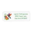 Search for red white and green return address labels Watercolor
