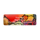 Search for art design return address labels Red