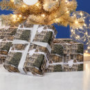 Search for village wrapping paper Christmas tree