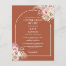 Search for funeral celebration of life postcards In loving memory