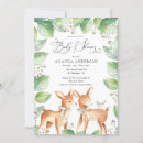 Search for little deer baby shower invitations Floral