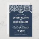 Search for navy blue lace wedding invitations Vintage