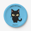 Search for cat birthday plates Girls
