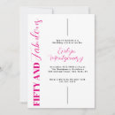 Search for fifty and fabulous 50th birthday invitations Fun modern script