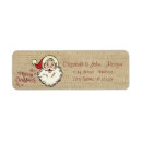 Search for burlap return address labels Merry christmas
