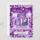 Search for rainbow fairy birthday invitations Purple