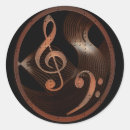 Search for musical design stickers Treble clef