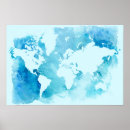 Search for blue world map posters Cartography