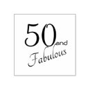 Search for 50th birthday rubber stamps Fifty and fabulous