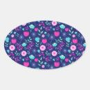 Search for patterns oval stickers Flowers