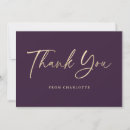 Search for purple and gold thank you cards Minimalist