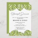 Search for leaves rehearsal dinner invitations Tropical