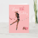 Search for girl 10th birthday cards Pink
